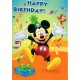 91156 Vafa Mickey Mouse Happy Birthday 30x20cm